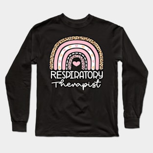 Respiratory Therapist Leopard  Nursing Day Nurse Week Long Sleeve T-Shirt